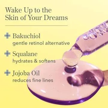 Beekman 1802 Dream Booster Bakuchiol Face Serum - Retinol Alternative for Sensitive Skin - Fine Lines & Pore Minimizer - Vegan - Fragrance Free -0.5 fl oz