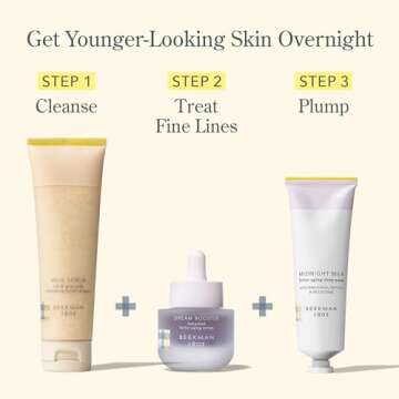 Beekman 1802 Dream Booster Bakuchiol Face Serum - Retinol Alternative for Sensitive Skin - Fine Lines & Pore Minimizer - Vegan - Fragrance Free -0.5 fl oz