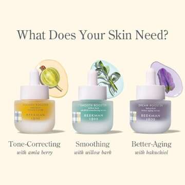 Beekman 1802 Dream Booster Bakuchiol Face Serum - Retinol Alternative for Sensitive Skin - Fine Lines & Pore Minimizer - Vegan - Fragrance Free -0.5 fl oz