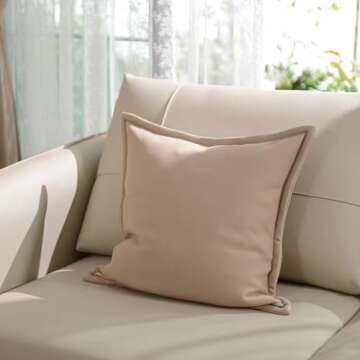 Croker Horse 18x18'' Inches Premium Throw Pillow Cushion Cover - Beige Horse Pattern Wool Cashmere Style Couch Sofa Pillow Covers for Living Room Bedroom