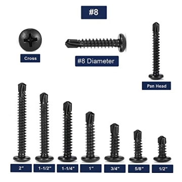 Reliable #8 x 1" Stainless Steel Screws 100PCS