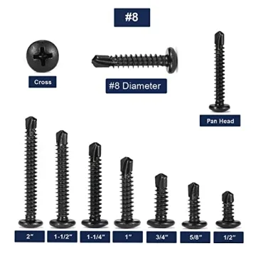 Reliable #8 x 1" Stainless Steel Screws 100PCS