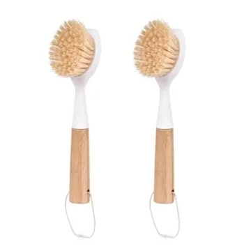 Sustainable Bamboo Dish Brush Set for Eco-Friendly Kitchen Cleaning