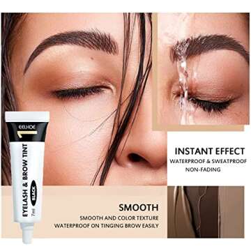 2 in 1 Professional Eyebrow and Eyelash Black Color Kit