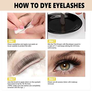 2 in 1 Professional Eyebrow and Eyelash Black Color Kit