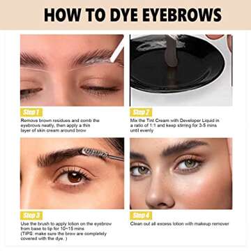 2 in 1 Professional Eyebrow and Eyelash Black Color Kit