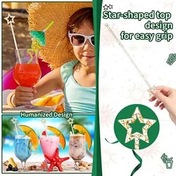 Gold Glitter Swizzle Sticks - 240 Pcs for All Occasions