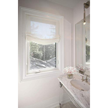 LOGANOVA® Sheer Curtains - European Relaxed Roman Shades. Top 100% Natural Linen Blinds & Drapes Pr...