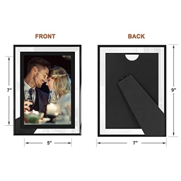 IZIDDO Black Photo Frame Set - 5x7 for Tabletop