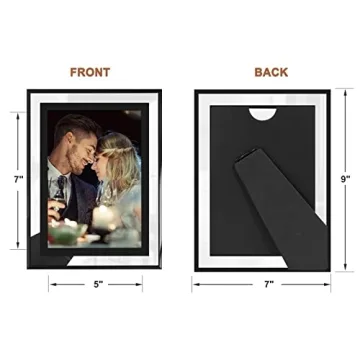IZIDDO Black Photo Frame Set - 5x7 for Tabletop