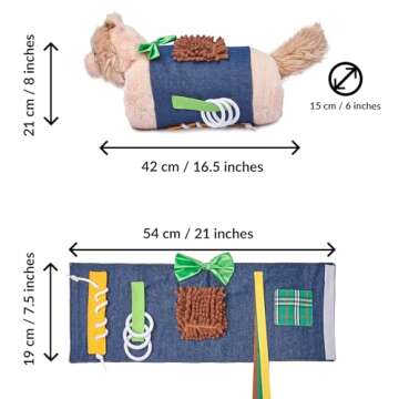 Fidget Muff Cat and Blanket for Elderly | Fidget Blanket for Dementia | Dementia Products for Elderly | Gift and Activities for Seniors with Alzheimer’s or Dementia | Sensory Fidget Toys