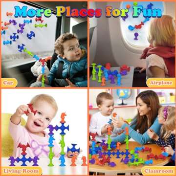 Tidolela Unicorn Suction Cup Bath Toys for Kids 3-5