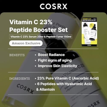 COSRX Vitamin C 23% Peptide Booster Set - Amazon Exclusive - Korean Skin Care, Gift Sets, Stocking Stuffers for Women, Vitamin C Serum, Face Serum