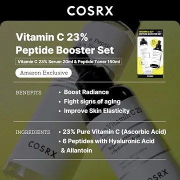 COSRX Vitamin C 23% Peptide Booster Set - Amazon Exclusive - Korean Skin Care, Gift Sets, Stocking Stuffers for Women, Vitamin C Serum, Face Serum