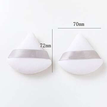 RONG HUA 10 Pieces of Mini Powder Puff Face Triangle Soft Makeup Loose Water Drop Air Cushion Tool B...
