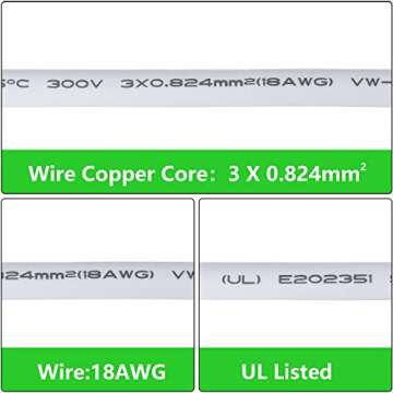 SinLoon T5 T8 UL-LP Certified LED Connecting Wire for Lights