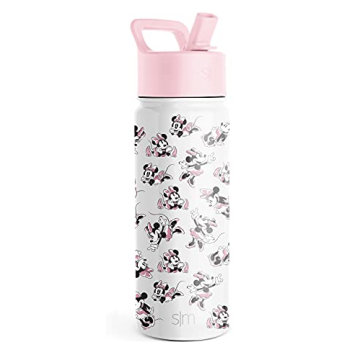 Simple Modern Disney Minnie Mouse Kids Water Bottle with Straw Lid | Reusable Insulated Stainless St...