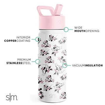 Simple Modern Disney Minnie Mouse Kids Water Bottle | 18oz Insulated