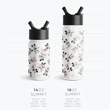 Simple Modern Disney Minnie Mouse Kids Water Bottle | 18oz Insulated