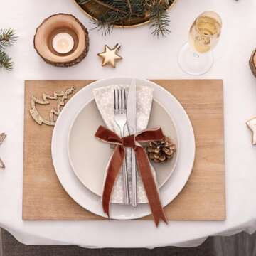 Chuangdi 30 Yard Vintage Velvet Ribbon for DIY Crafts