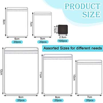 Sureio 200 Pcs Anti Tarnish Strips and Jewelry Bags Set