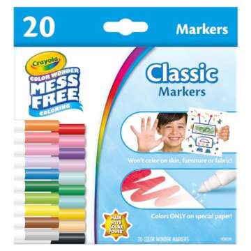 Crayola Color Wonder Marker Refill Set (20ct), Mess Free Broad Line Markers for Toddlers, Mess Free ...