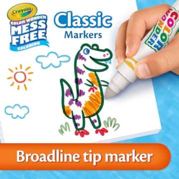 Crayola Color Wonder Marker Refill Set (20ct), Mess Free Broad Line Markers for Toddlers, Mess Free Coloring for Kids, Toddler Gifts