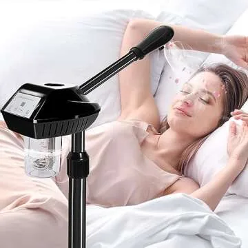 Retain time Facial Steamer, Face Steamer on on Wheels with More Steam, Adjustable Height for Face Steamer Suitable for Personal Home and Professional Personal Care Places，Moisturizing and Hydrating.