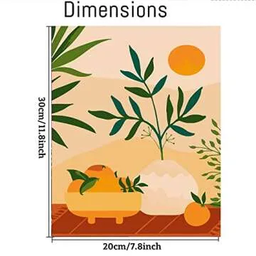 cupmod 6 Packs Paint by Number Kits for Adults Beginners,Easy Acrylic Boho Paint by Number,DIY Watercolor Paint by Numbers Kits on Canvas Without Frame for Home Wall Decor 7.8x11.8inch