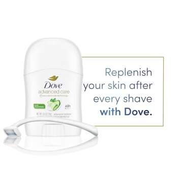 Dove Advanced Care Antiperspirant Deodorant Stick Cool Essentials for helping your skin barrier repair after shaving 72 hour odor control and all-day sweat protection with ProCeramide Technology 0.5oz