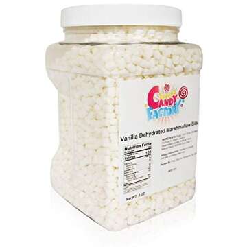 Sarah's Candy Factory Vanilla Mini Dehydrated Marshmallow Bits in Jar, 8 Oz