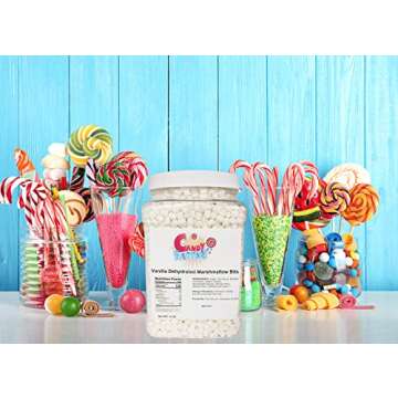 Sarah's Candy Factory Vanilla Mini Dehydrated Marshmallow Bits in Jar, 8 Oz