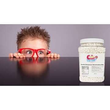 Sarah's Candy Factory Vanilla Mini Dehydrated Marshmallow Bits in Jar, 8 Oz