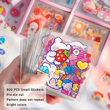 Kawaii Cartoon Rabbit Bear Stickers - 800 PCS PVC Stickers