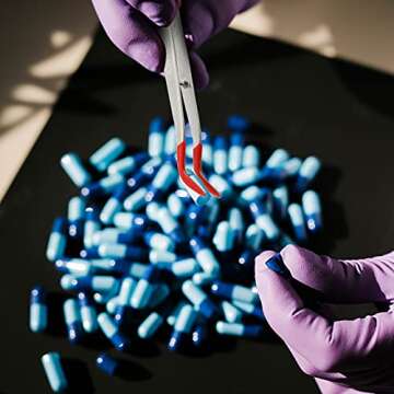 2 Piece Tweezers with Rubber Tips Set - Bent and Straight Flat Tips Tweezers PVC Coated for Stamp Coins Jewelry Crafts, Electronics(Silver, Red)