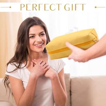 Sanwuta 9 Pcs Preppy Makeup Bag PU Leather Cosmetic Bag Makeup Pouch Plain Cosmetic Pouch Waterproof Toiletry Bags for Traveling Preppy Travel Purse Cosmetic Organizer(Macaron Colors)