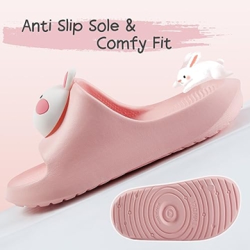 Drecage Bunny Toddler Slides for Comfort and Fun
