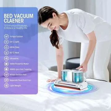Bed Vacuum Cleaner with UV & HEPA Filter - 500W