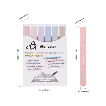 Alohaster Pastel Highlighters for Stylish Note Taking