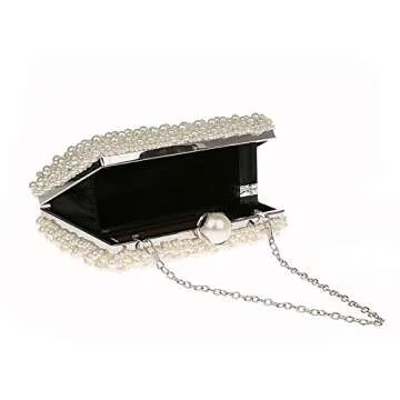 ZAKIA Faux Pearl Evening Clutch for Weddings & Parties