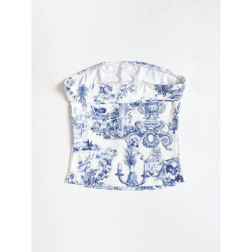 Stylish Floerns Bandeau Tube Top for Women in Blue