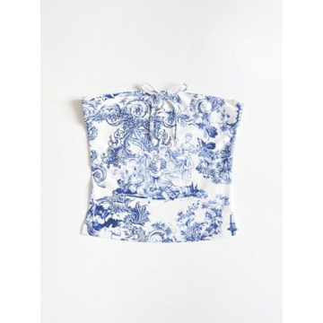 Stylish Floerns Bandeau Tube Top for Women in Blue