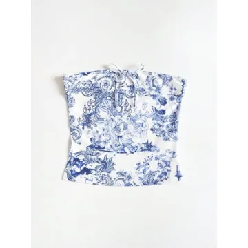 Stylish Floerns Bandeau Tube Top for Women in Blue