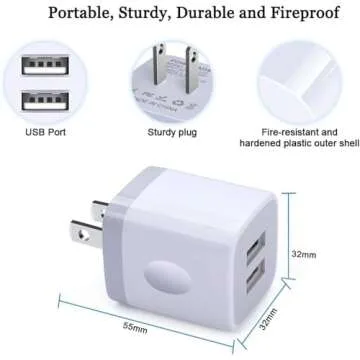 Dual Port USB Wall Charger - Fast Charging Solution