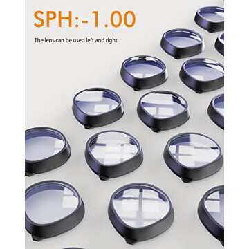 Amavasion Glasses Lenses Insert Compatible with Quest2, VR Headset Customized Easy-to-Install Frame Plus Lens Combination (SPH:-1.00(One Lens))