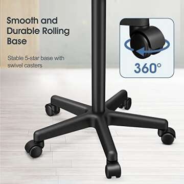 Premium Aluminum Adjustable Rolling Tray for Salon & Home