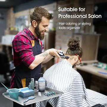 Premium Aluminum Adjustable Rolling Tray for Salon & Home