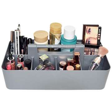 Enjoy Organizer -Large Carry Caddy Bin Basket Portable Office Desk Storage DIY- MADE IN USA (Orion Gray)