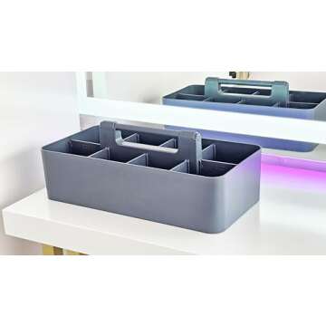 Enjoy Organizer -Large Carry Caddy Bin Basket Portable Office Desk Storage DIY- MADE IN USA (Orion Gray)