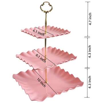 RAUVOLFIA Elegant 3 Tier Cupcake Stand - Versatile Dessert Display